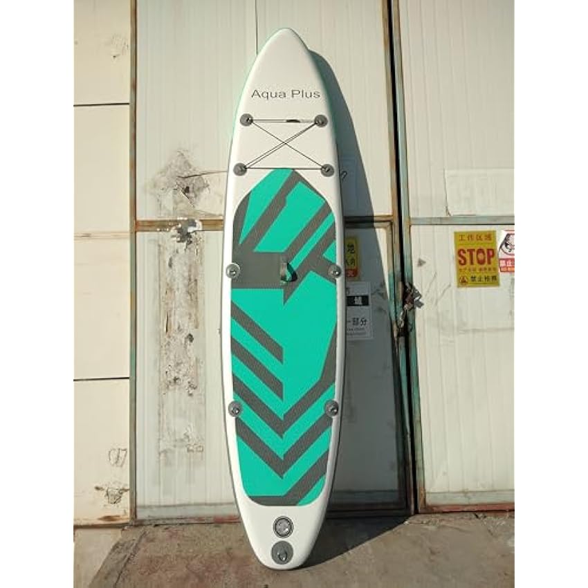 Aqua Plus 6inches Thick Inflatable SUP for All Skill Levels Stand Up Paddle Board.Paddle.Double Action Pump.ISUP Travel Backpack. Leash.Shoulder Strap.Youth.Adult Inflatable Paddle Board