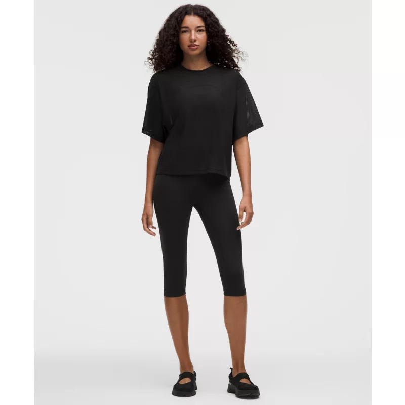 Stretch Mesh Relaxed-Fit T-Shirt