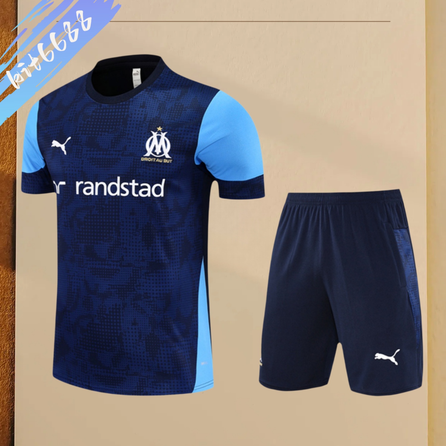 2025/2026 Marseille Short Sleeve Training Jersey for Kids (Kids Kit  )