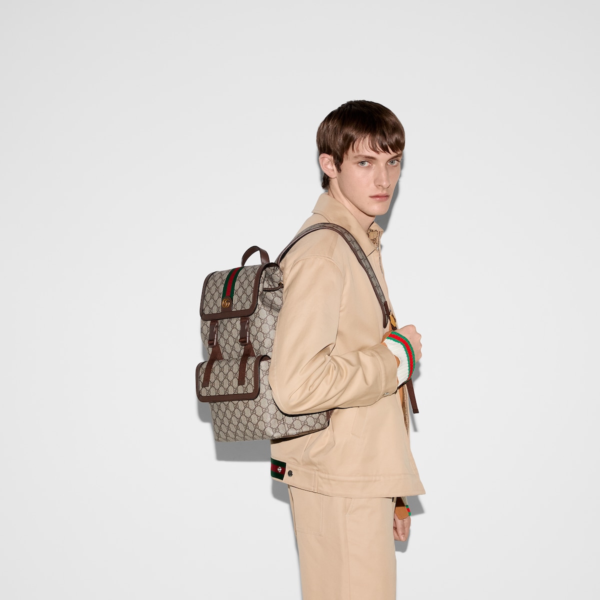 Ophidia small backpack Green and red Web