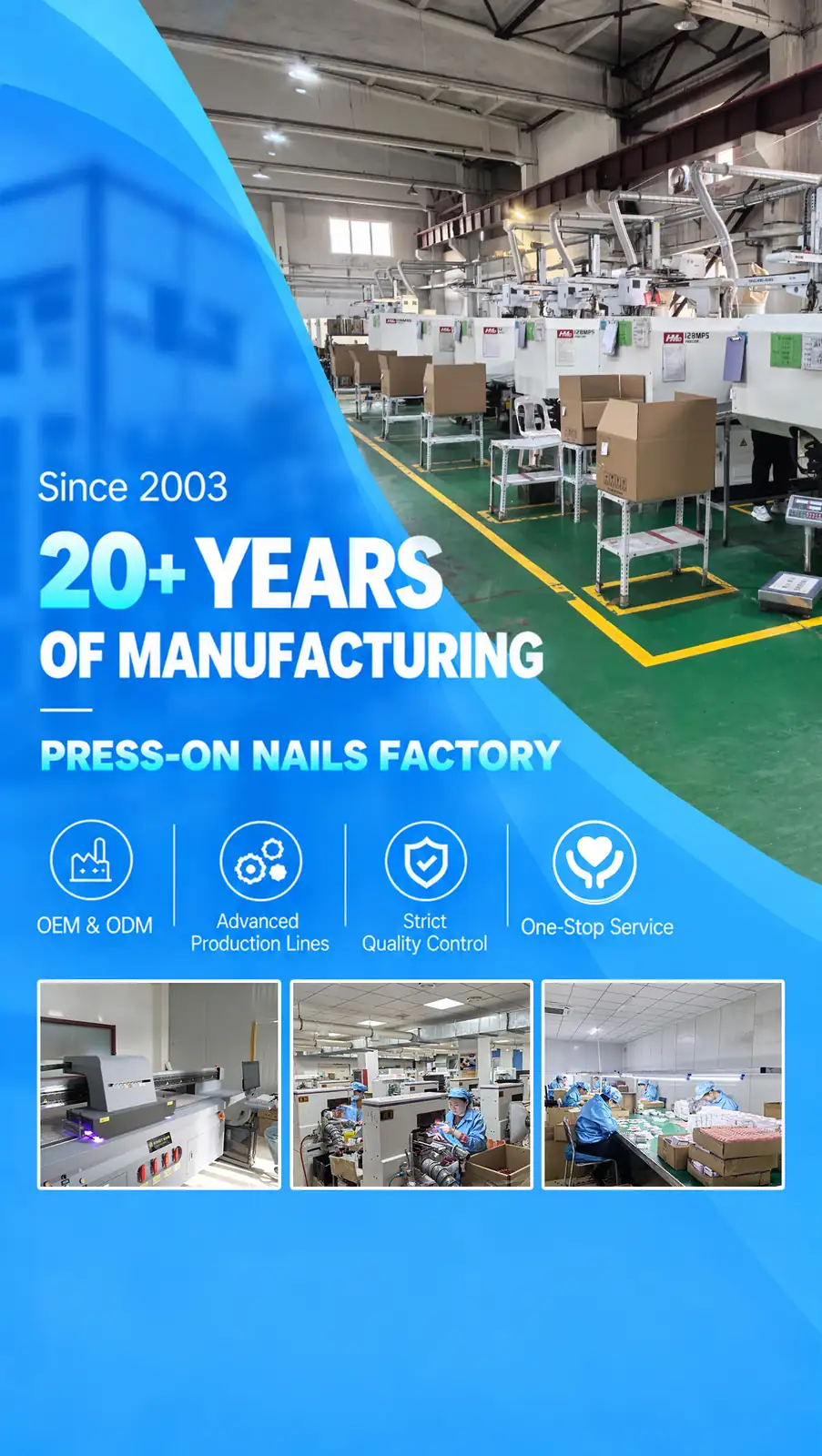 AIERFEI Press On Nails Manufacturer with 20+ Years of Factory Experience