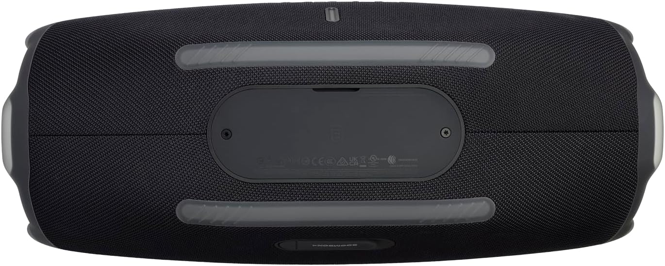 JBL Boombox 4. Portable Bluetooth Speaker. JBL Pro Sound with AI Sound Boost. IP68 Waterproof/Dustproof. Up to 34H Playtime. Auracast Multi-Speaker Connection. Two Bass Boost Settings. Black