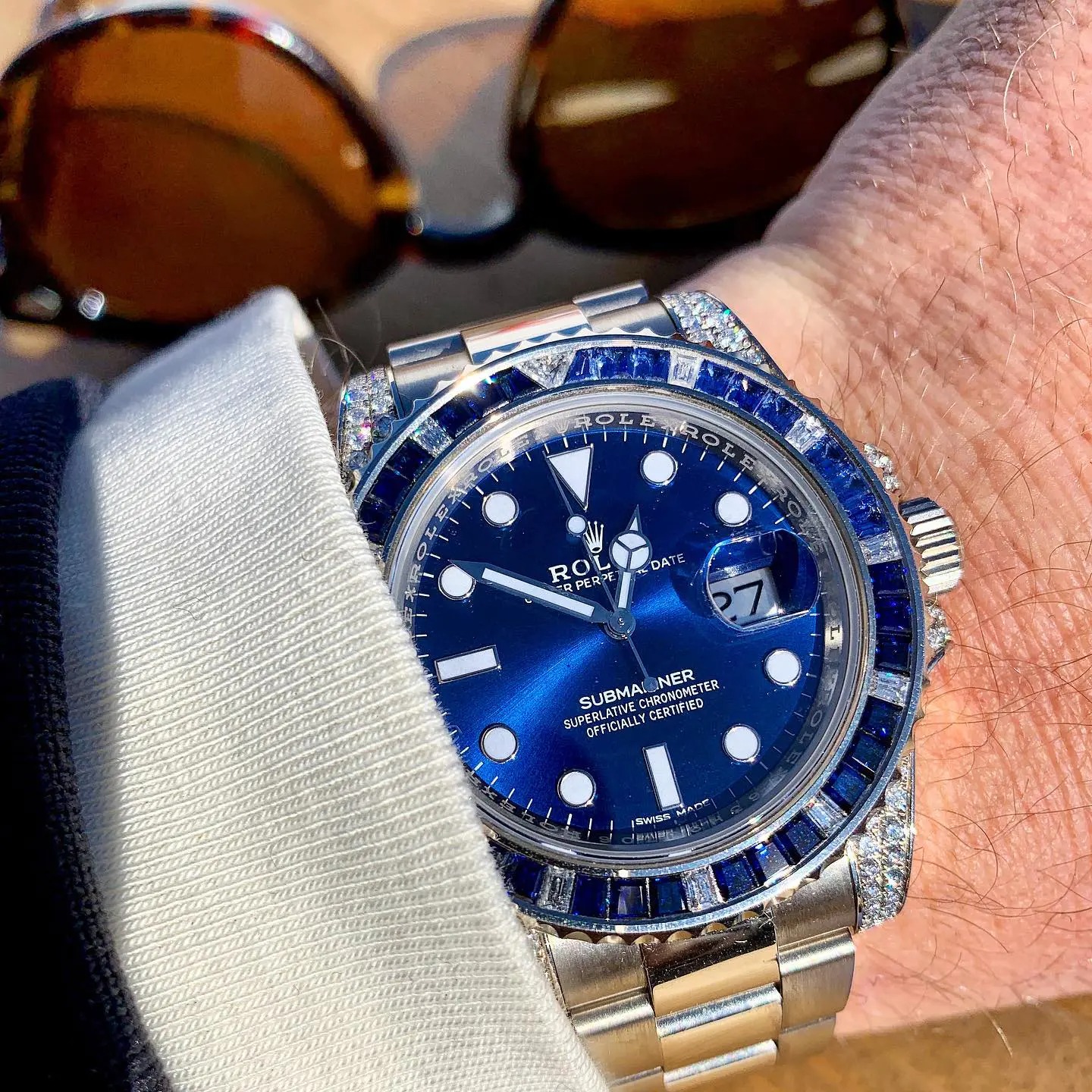Rolex Submariner Date 18K White Gold Diamonds 116659 SABR