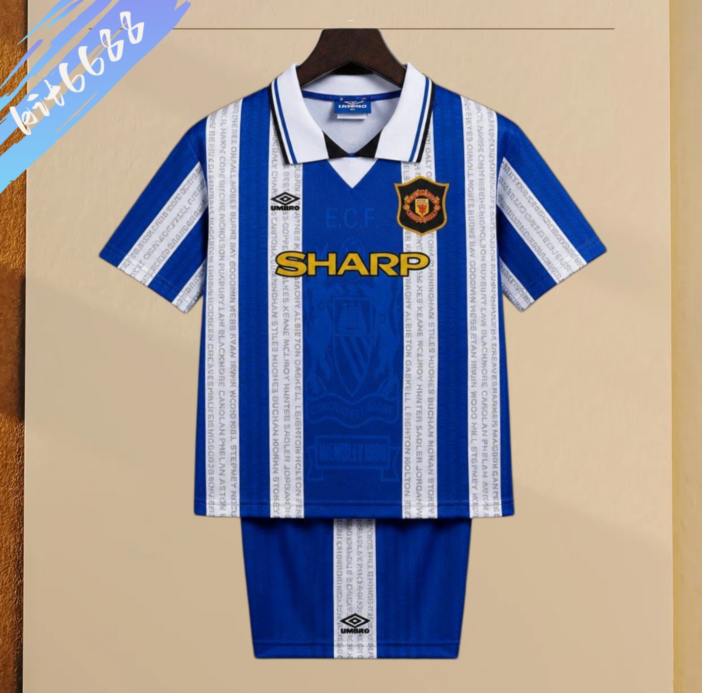 94/96 Manchester United Third Away  Retro Football Shirt ( Kids Kit )