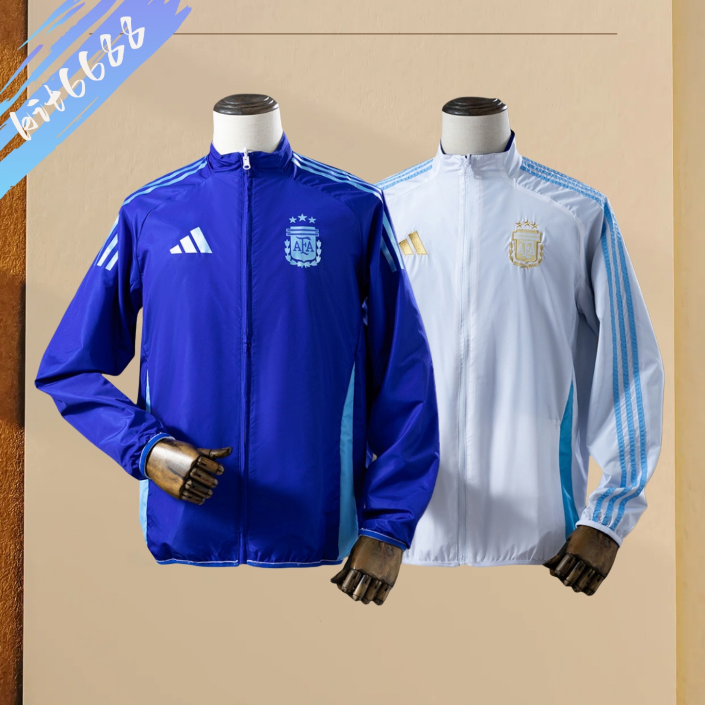 2025 Argentina  double-sided Football Casual Windbreaker