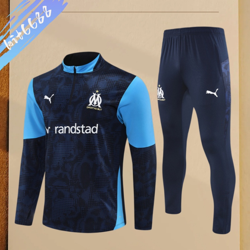 25/26 Marseille Half Pull Training Training Suit (Adult and Children's Set)