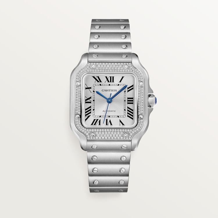 Santos de Cartier watch Medium model Sunray dial 35.1 mm