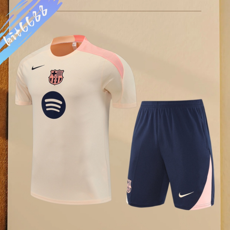 25/26 Barcelona Short sleevedtraining clothes (Adult Kids Kit)