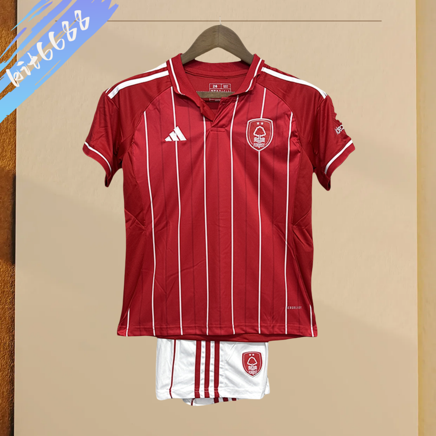 2025/2026 Nottingham Forest Home Football Shirt (Kids Kit socks)