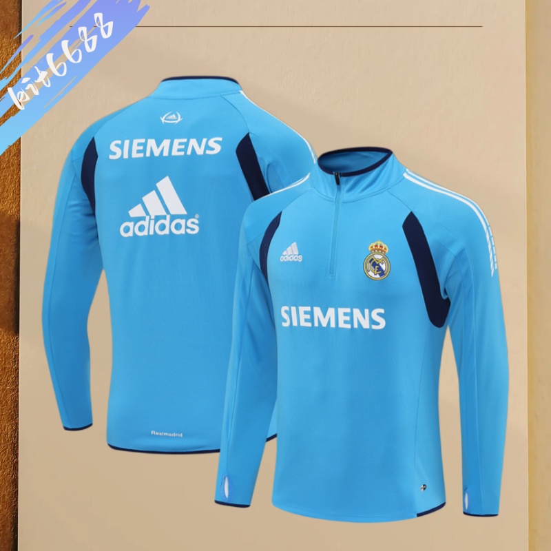 05/06 Real Madrid Retro Training Uniform Long- Sleeve Football Shirt