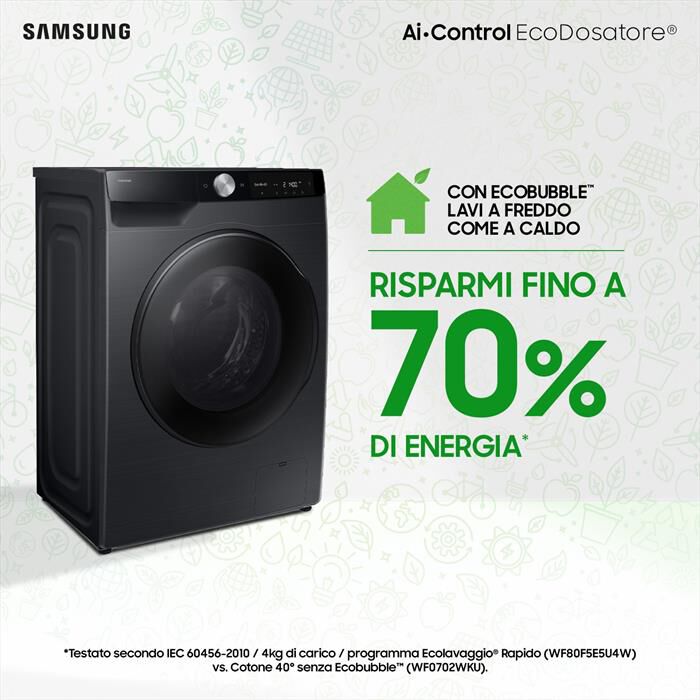 SAMSUNG - Lavasciuga WD90DG6G94BBU3 9/5KG Classe A-nera con oblò e display nero