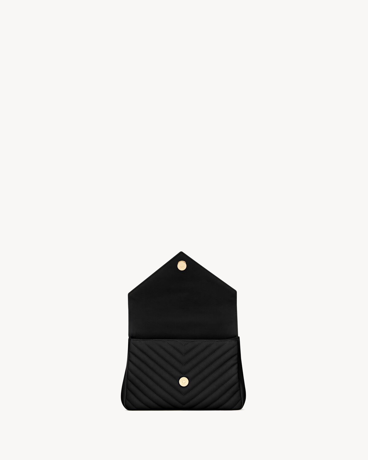 college medium in quilted leather BLACK