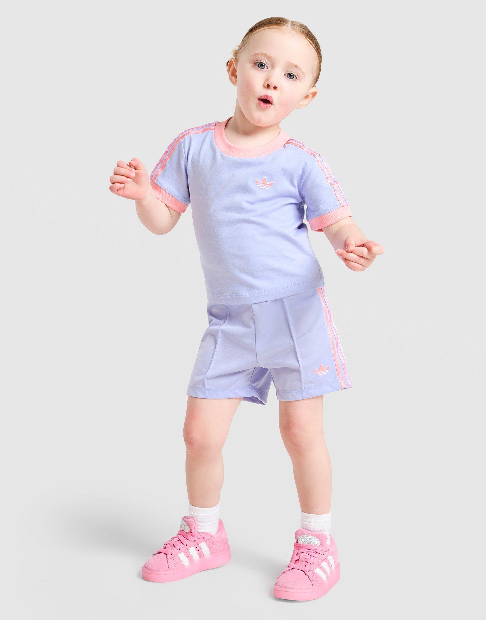 adidas Originals Girls' Firebird T-Shirt/Shorts Set Infant