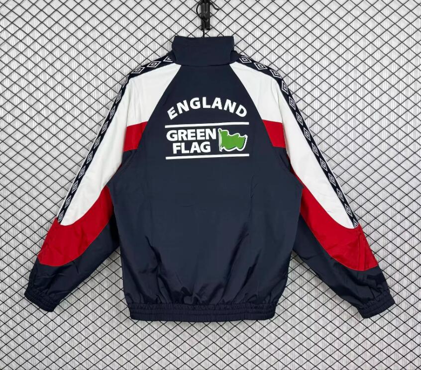 1998 England retro windbreaker cyan
