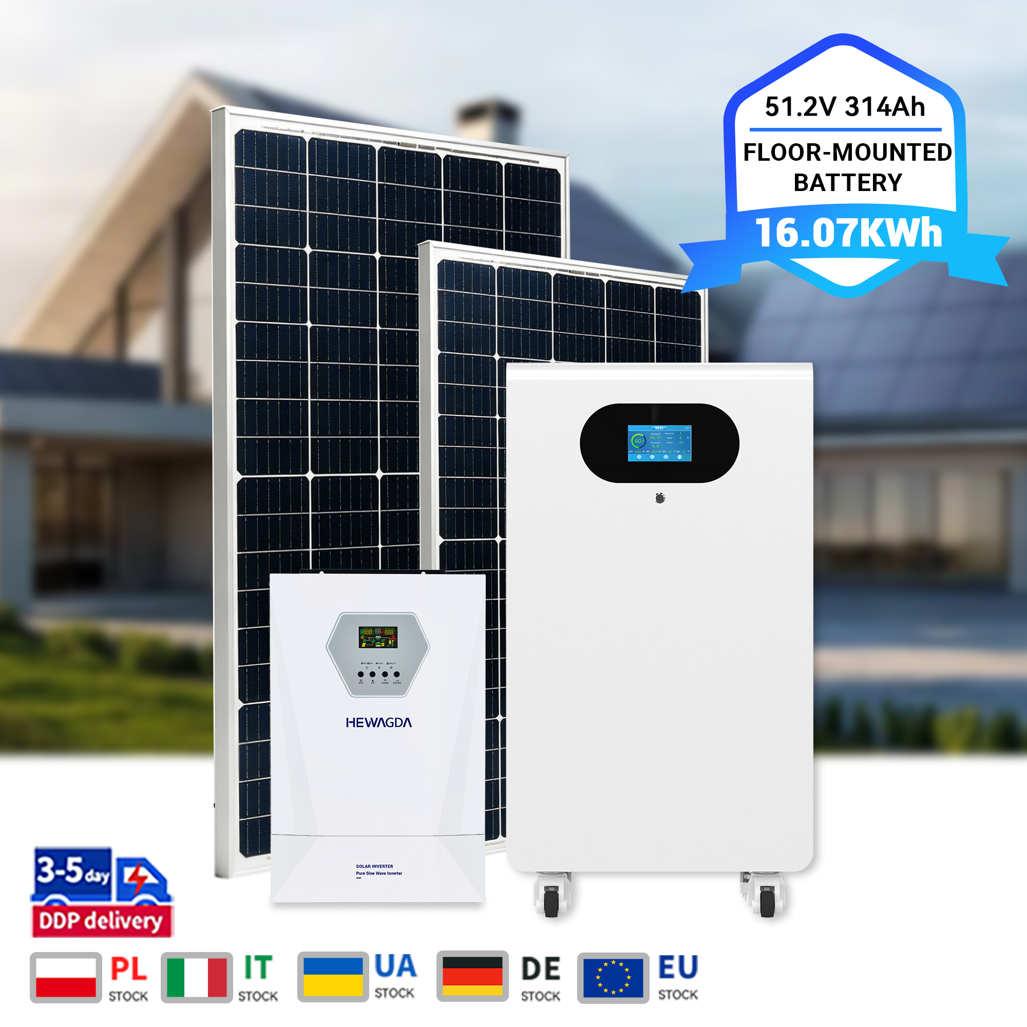 51.2V 314Ah 16.07kwh Floor standing Battery