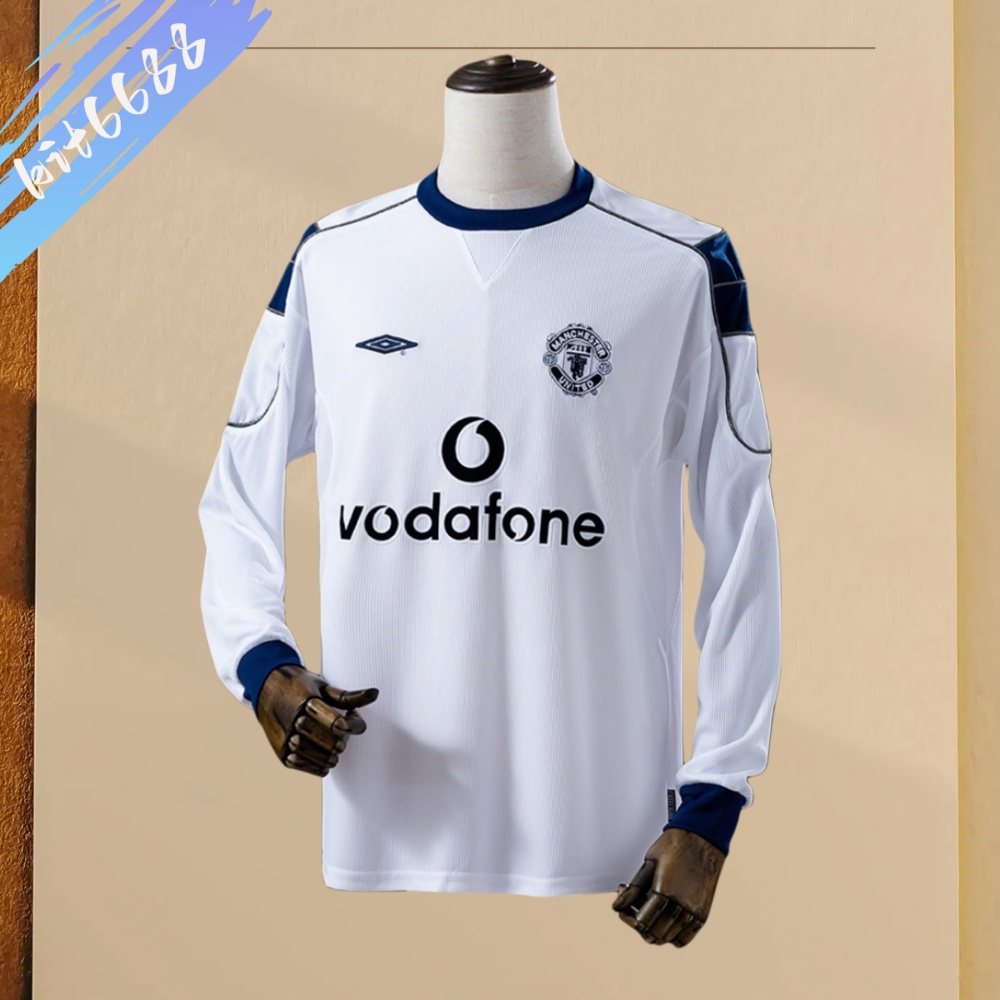 00/01 Manchester United Away  long sleeved retro football jersey