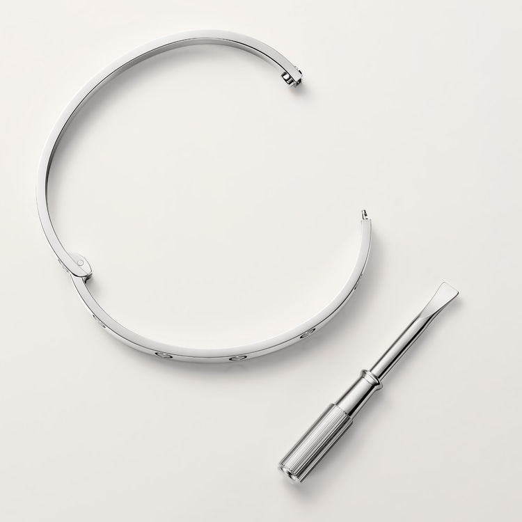 LOVE bracelet, medium model 18K white gold 4.8 mm