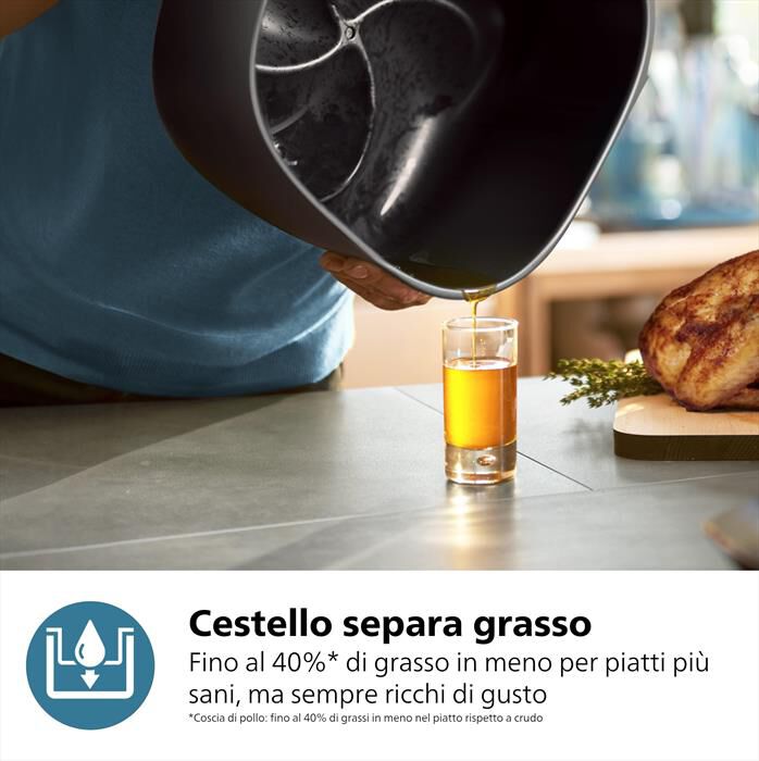 PHILIPS - Friggitrice ad aria AIRFRYER SERIE 3000 NA342/00-Nero