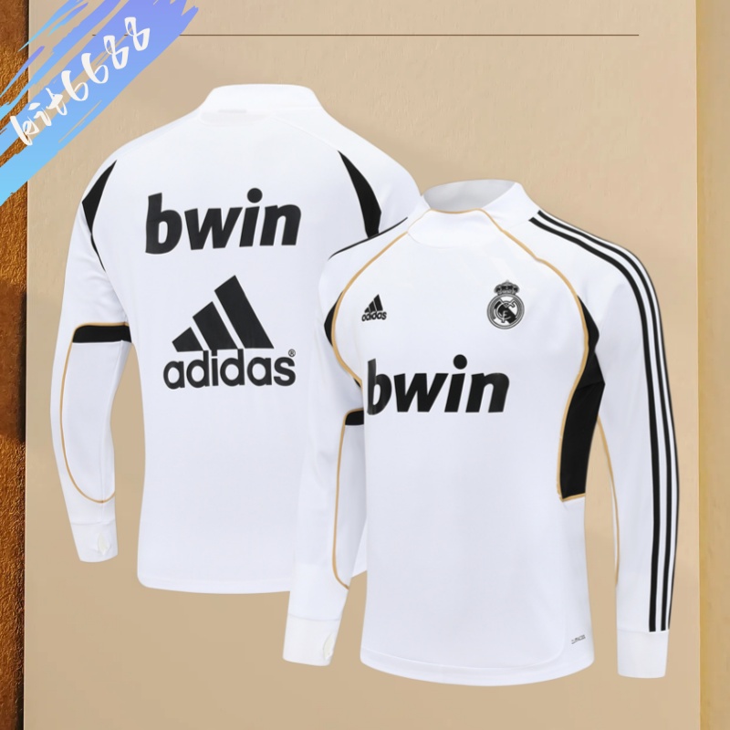 11/12 Real Madrid Retro Training Uniform Long- Sleeve Football Shirt