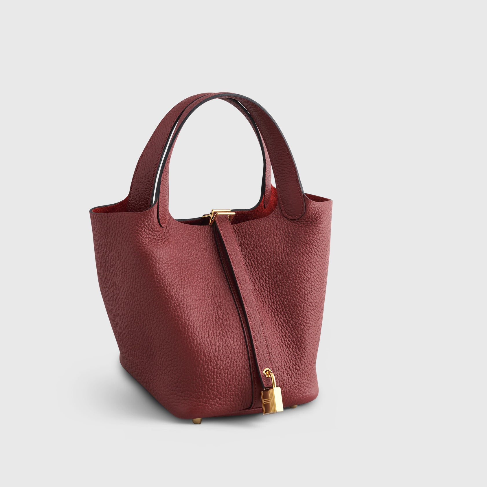 Hermès Picotin 18 Clemence Rouge H Gold Hardware