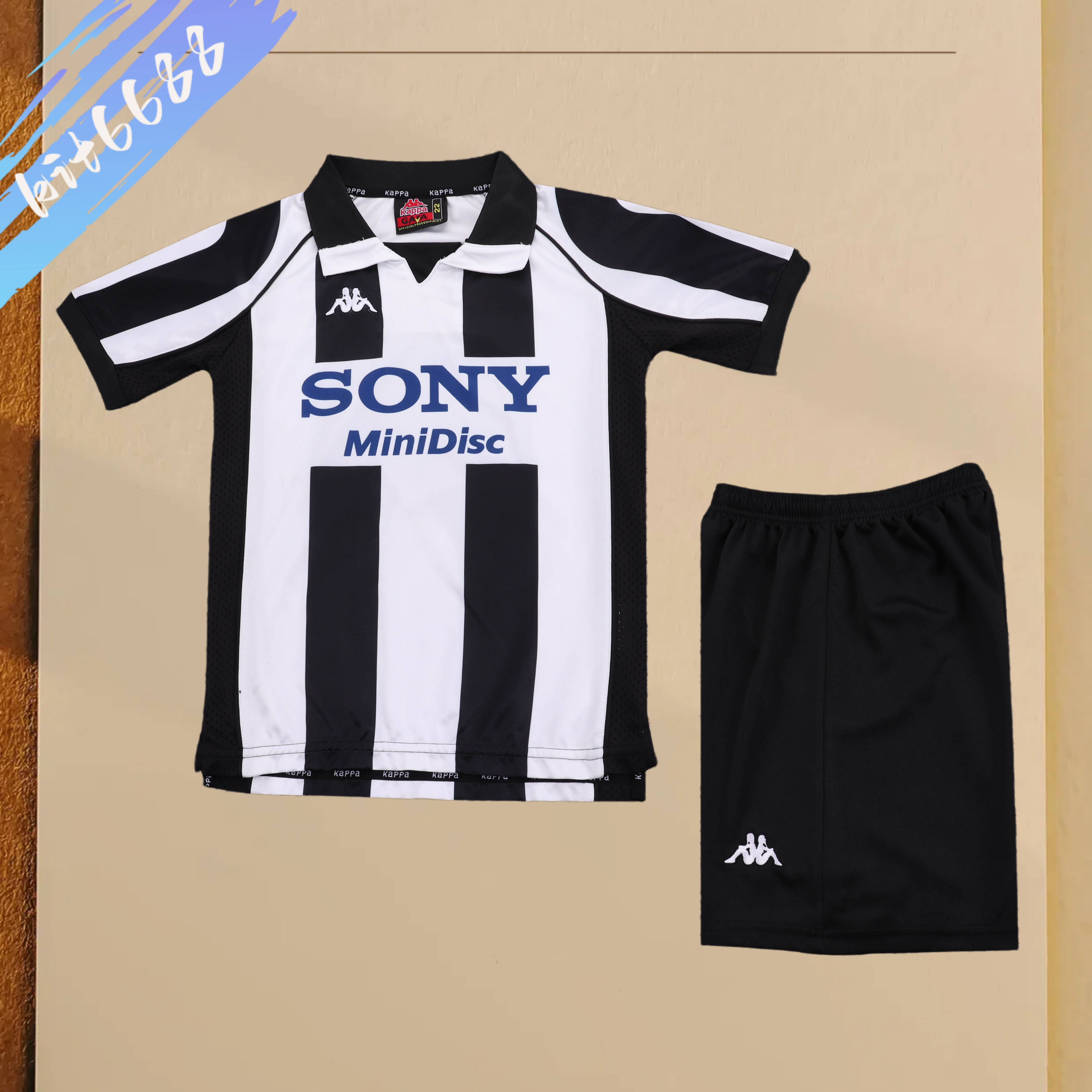 1997/1998 Juventus Third Away Retro Football Shirt Kids Kit
