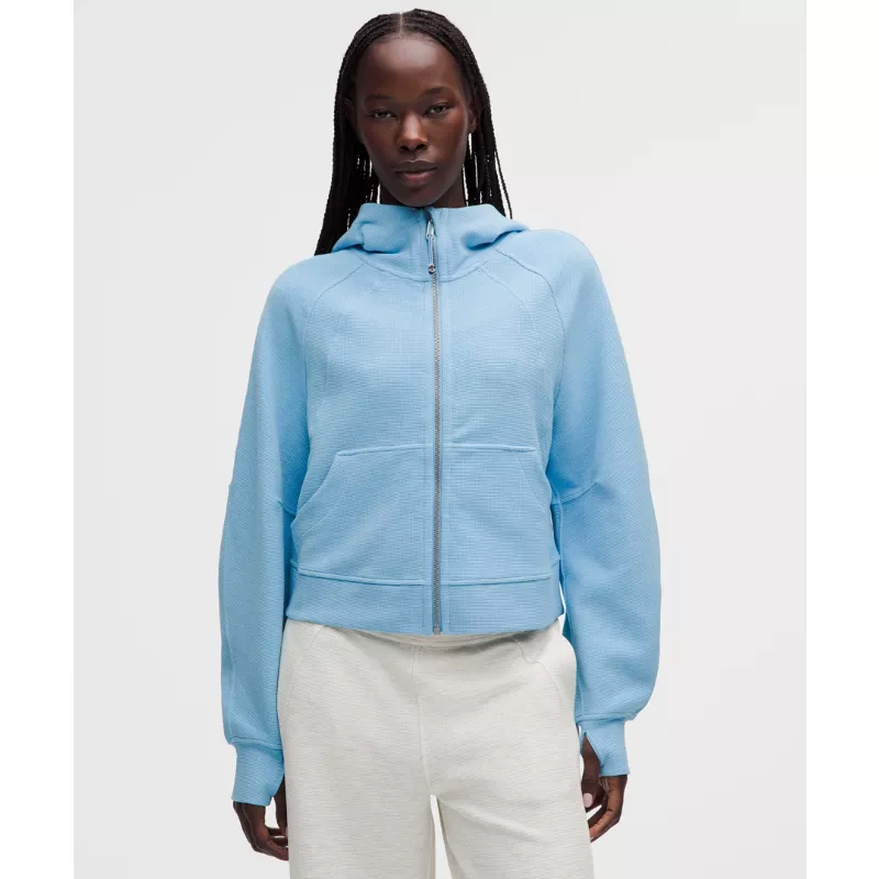 Scuba Oversized Full-Zip Hoodie Waffle