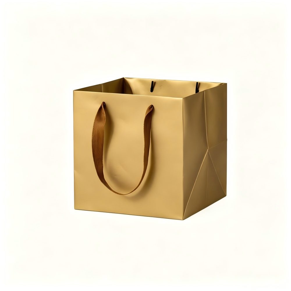 In-stock square kraft paper bags, thickened flower tote bags, baking gift packaging bags, Christmas gift bags with a high-end feel