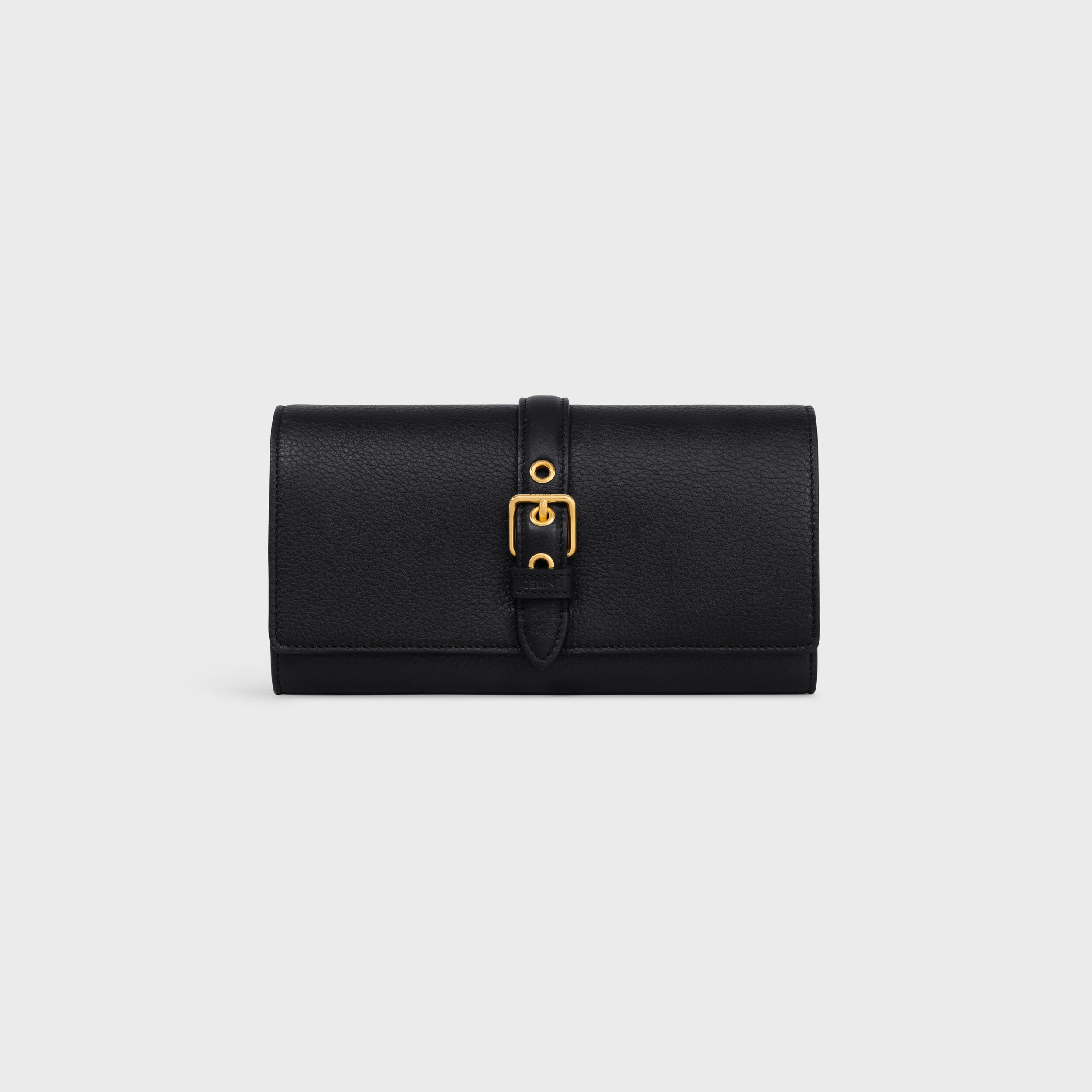 LARGE WALLET CELINE CONTI in SUPPLE CALFSKIN BLACK