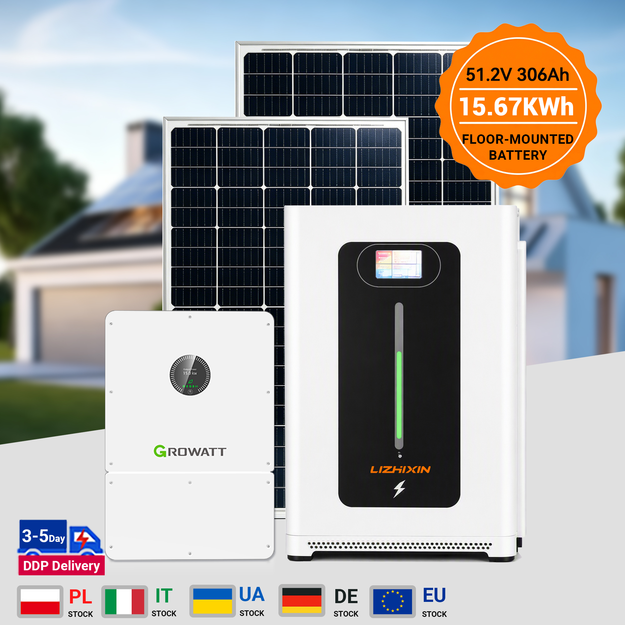 51.2V 306Ah 15.67KWH Floor standing Battery