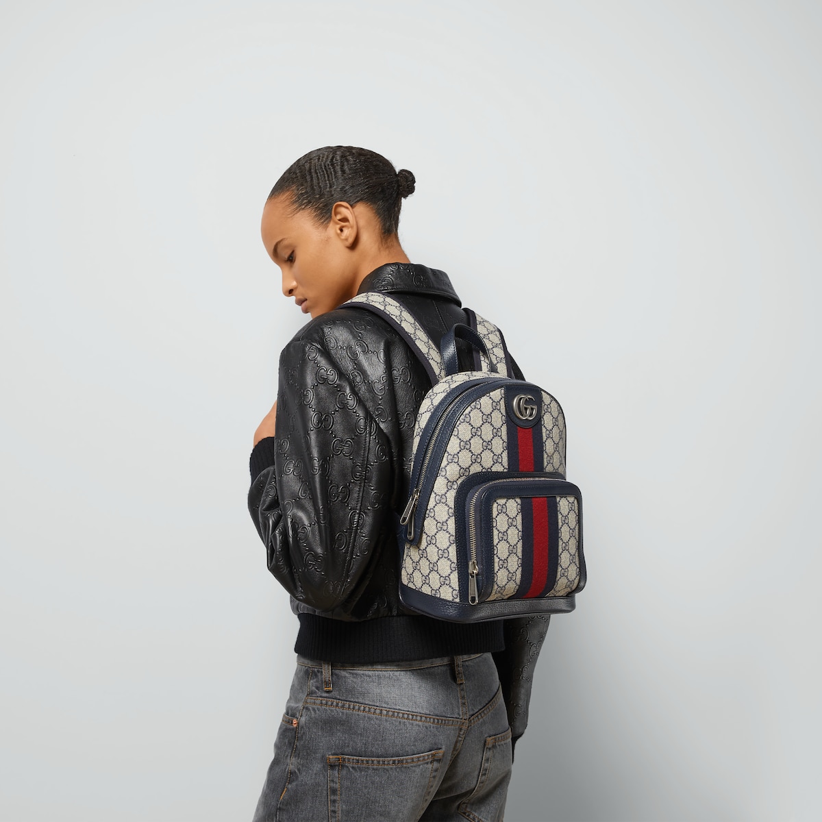 Ophidia small backpack Blue and red Web