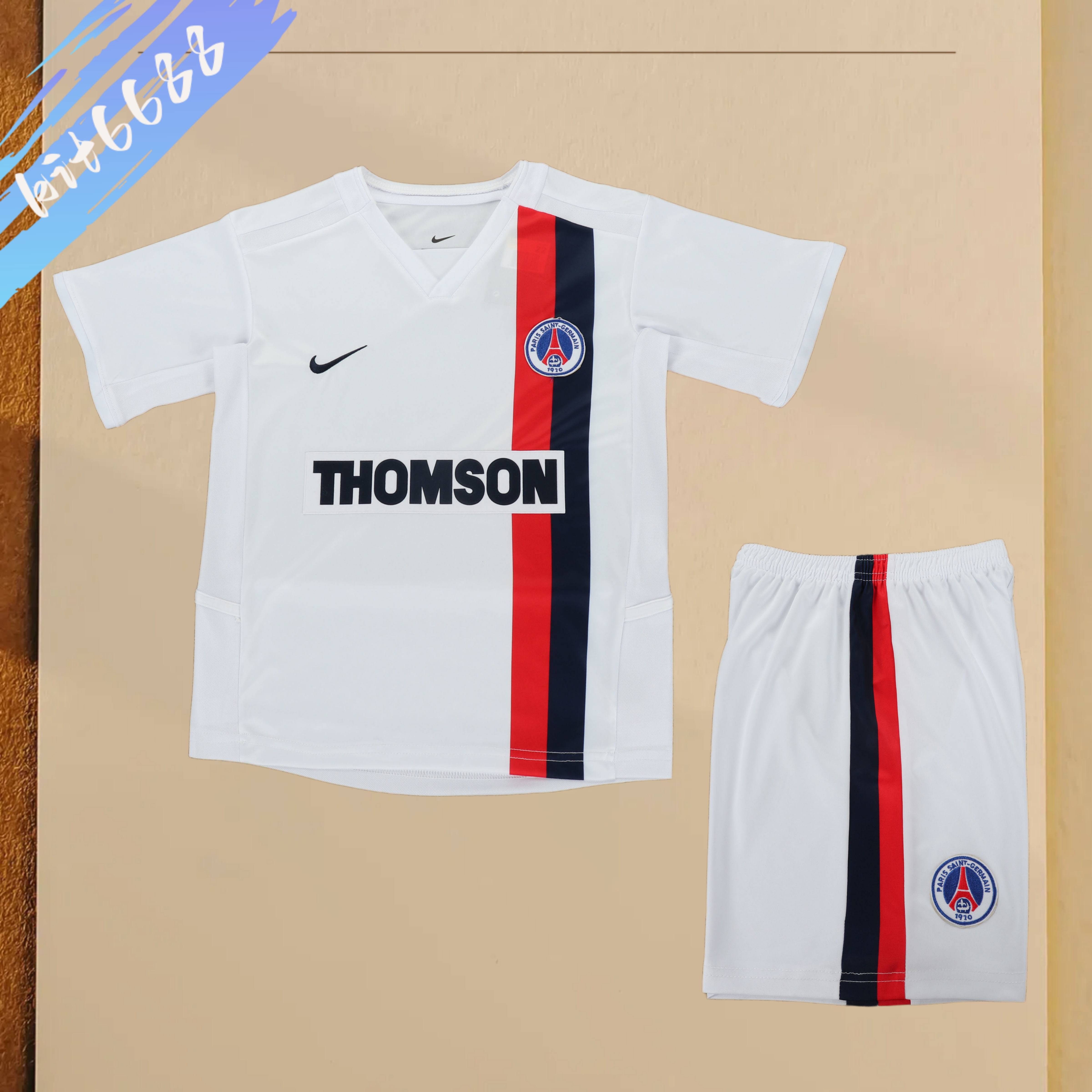 2002/2003 PSG Paris Saint-Germain Away Football Shirts（ Kids Kit ）