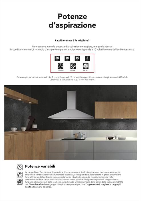 GLEM GAS - Cappa a parete GHP664IX-INOX