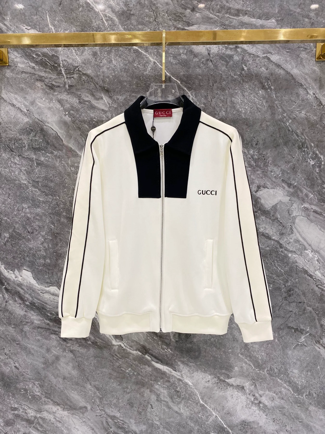 Gucci Stickerei 26SS Weiß Jacke Anzug Jacken EC730776