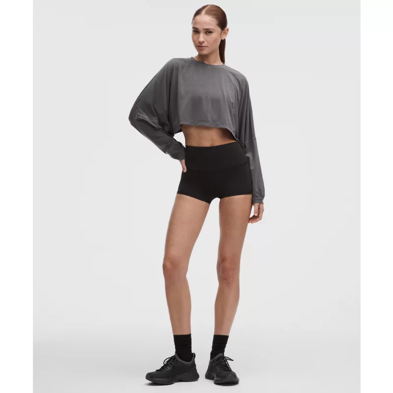 EasySet Relaxed-Fit Cropped Long-Sleeve Shirt