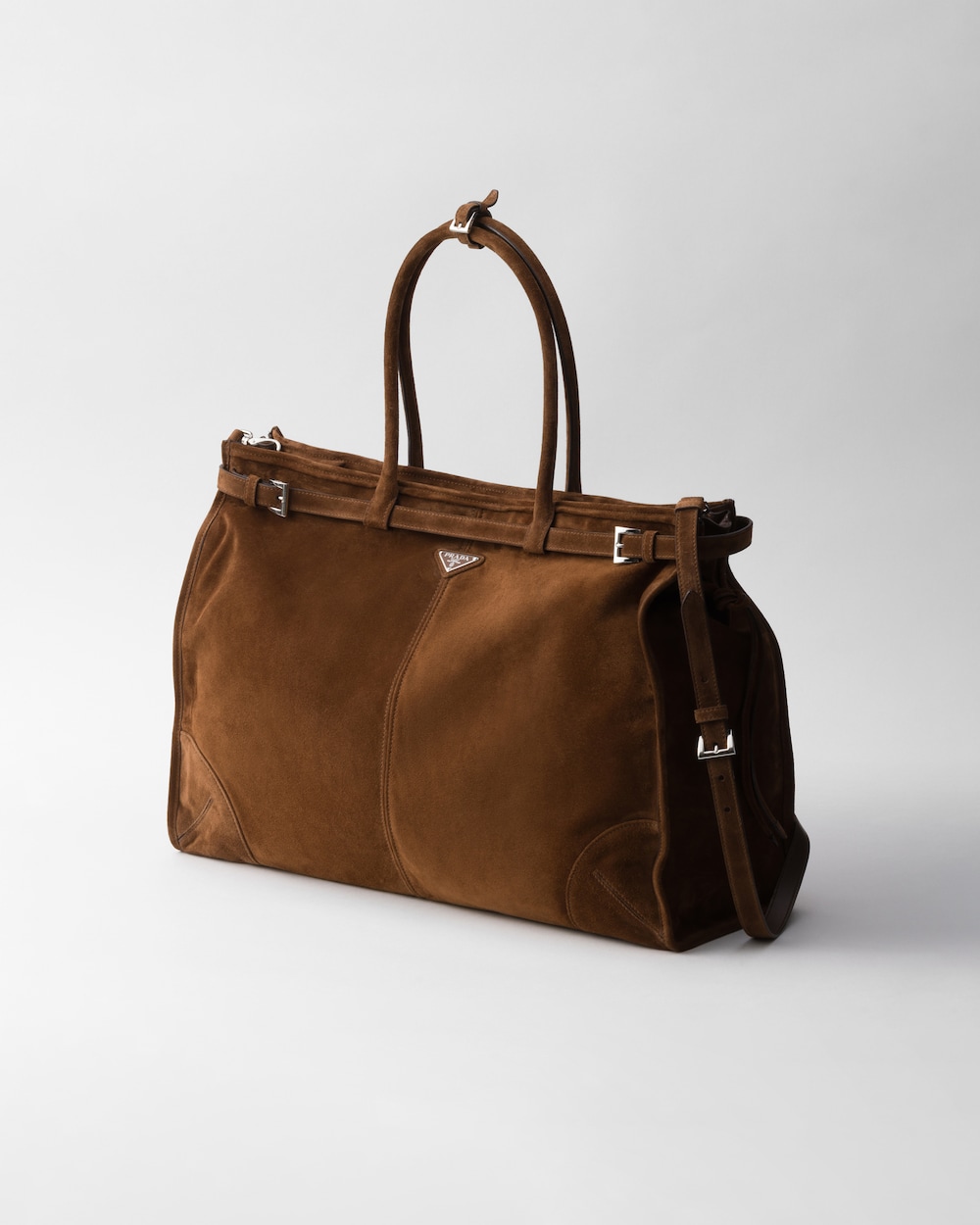 Suede tote bag Cocoa Brown