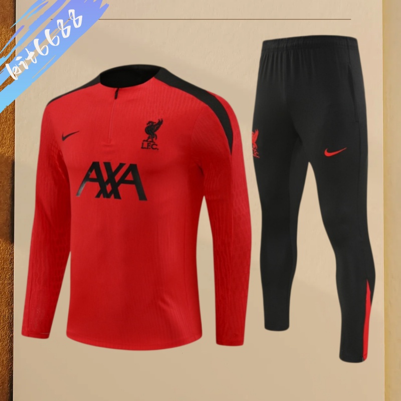 24/25 Liverpool red Half Zip Training Kit (Adult Kids Kit)