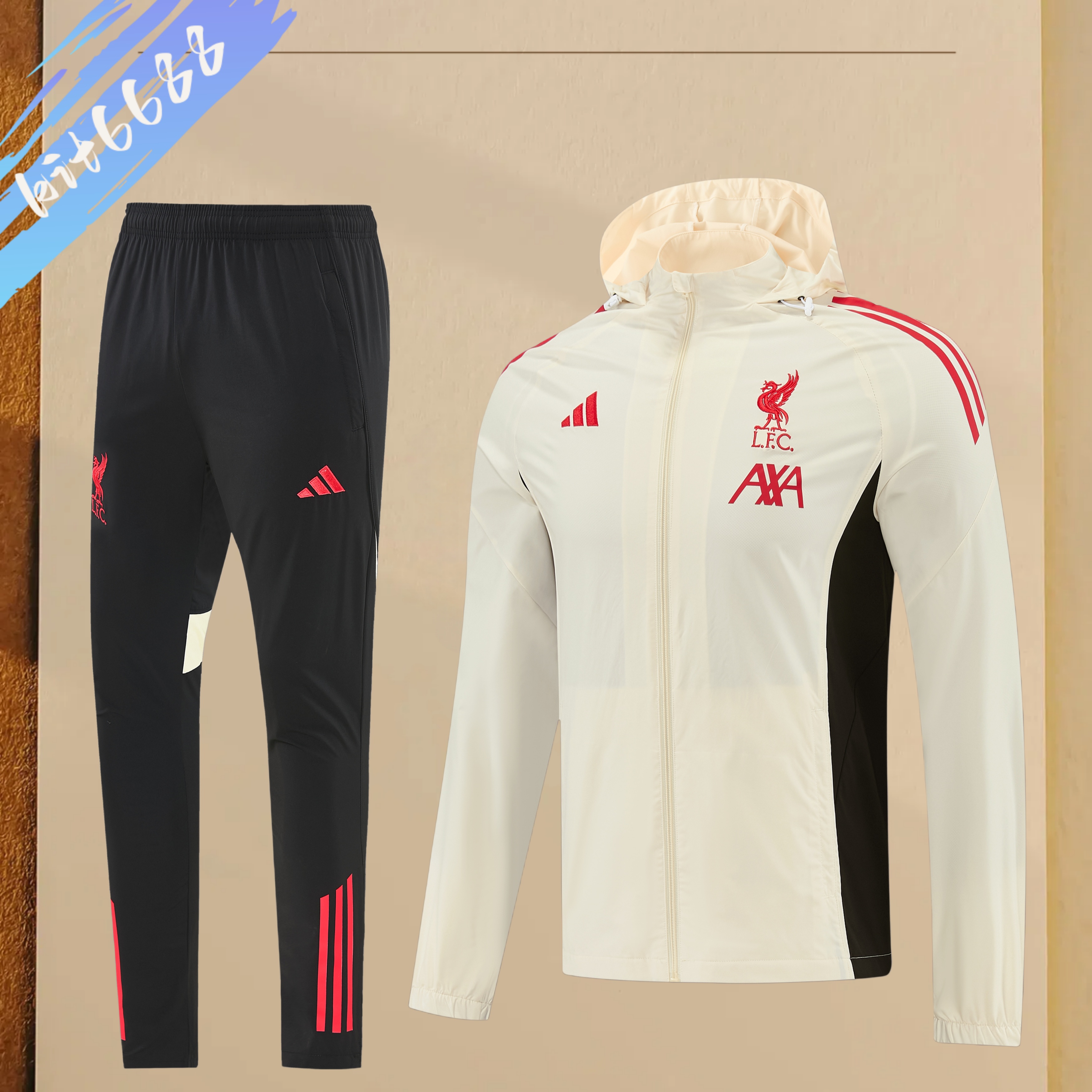 26/27 Liverpool hoodie Full Zipper Training Suit (Adult Set)