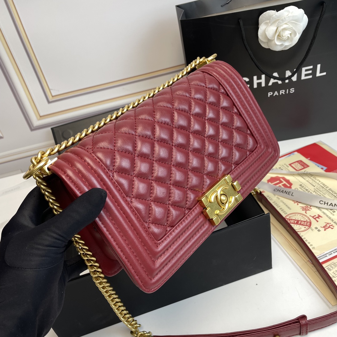 Chanel BOY Shoulder Bags Size 25*14*7cm