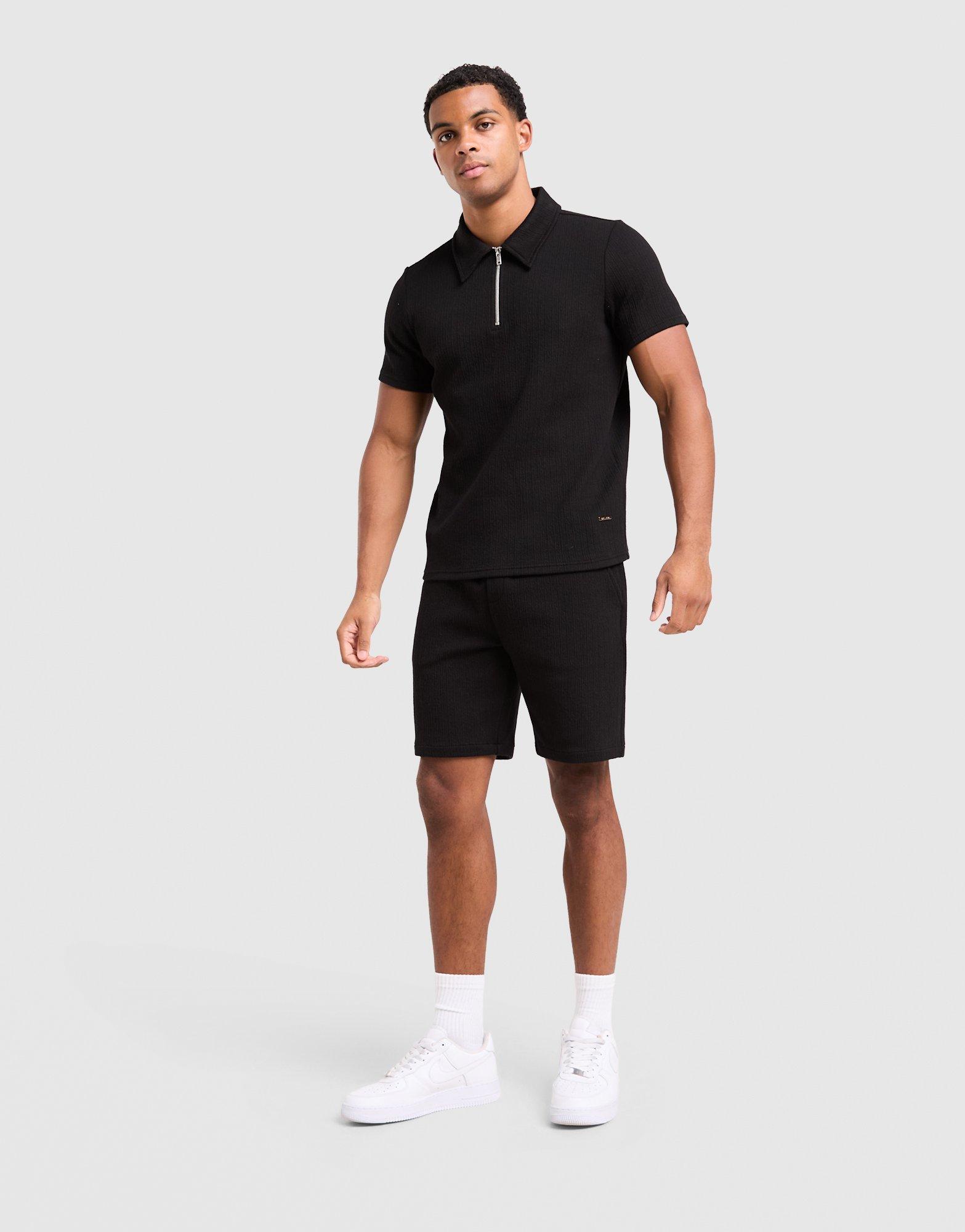 Belier Textured Zip Polo Shirt