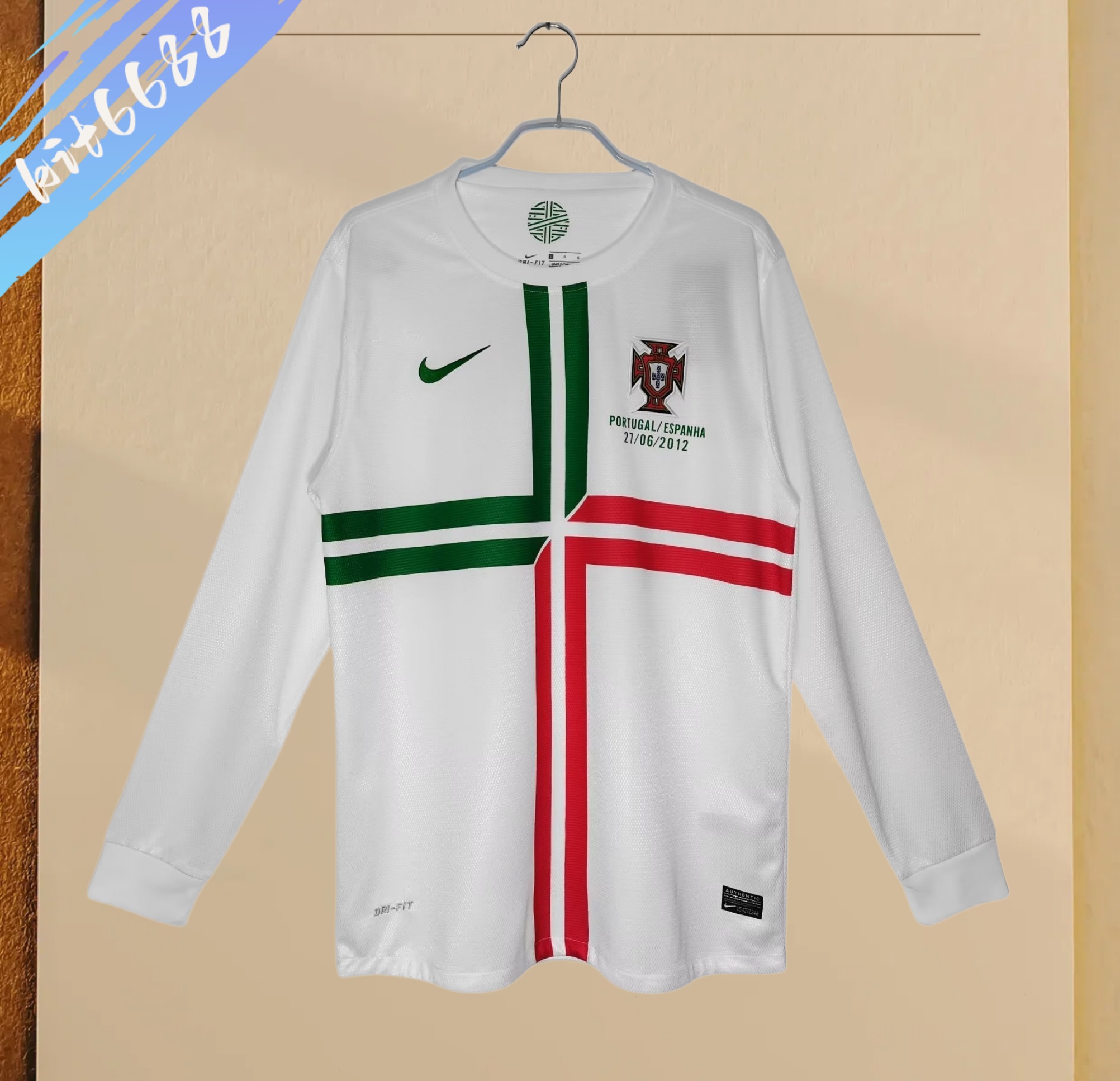 12/13 Portugal Away Retro long Football Shirt