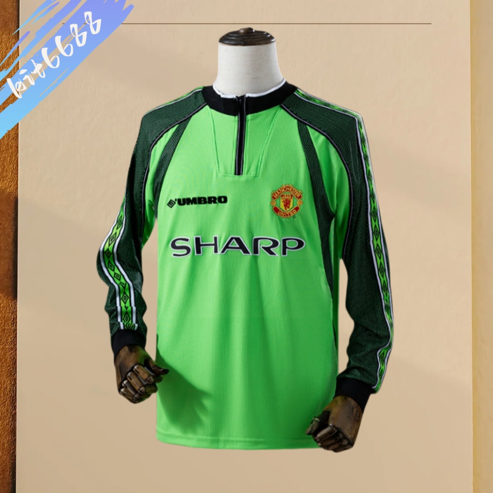98/99 Manchester United Goalkeeper long sleeved retro football jersey