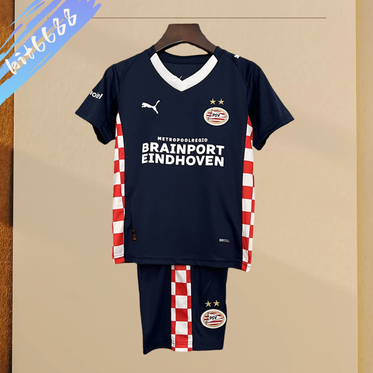 2025/2026 PSV Eindhoven Away Football Shirt（Kids Kit socks）