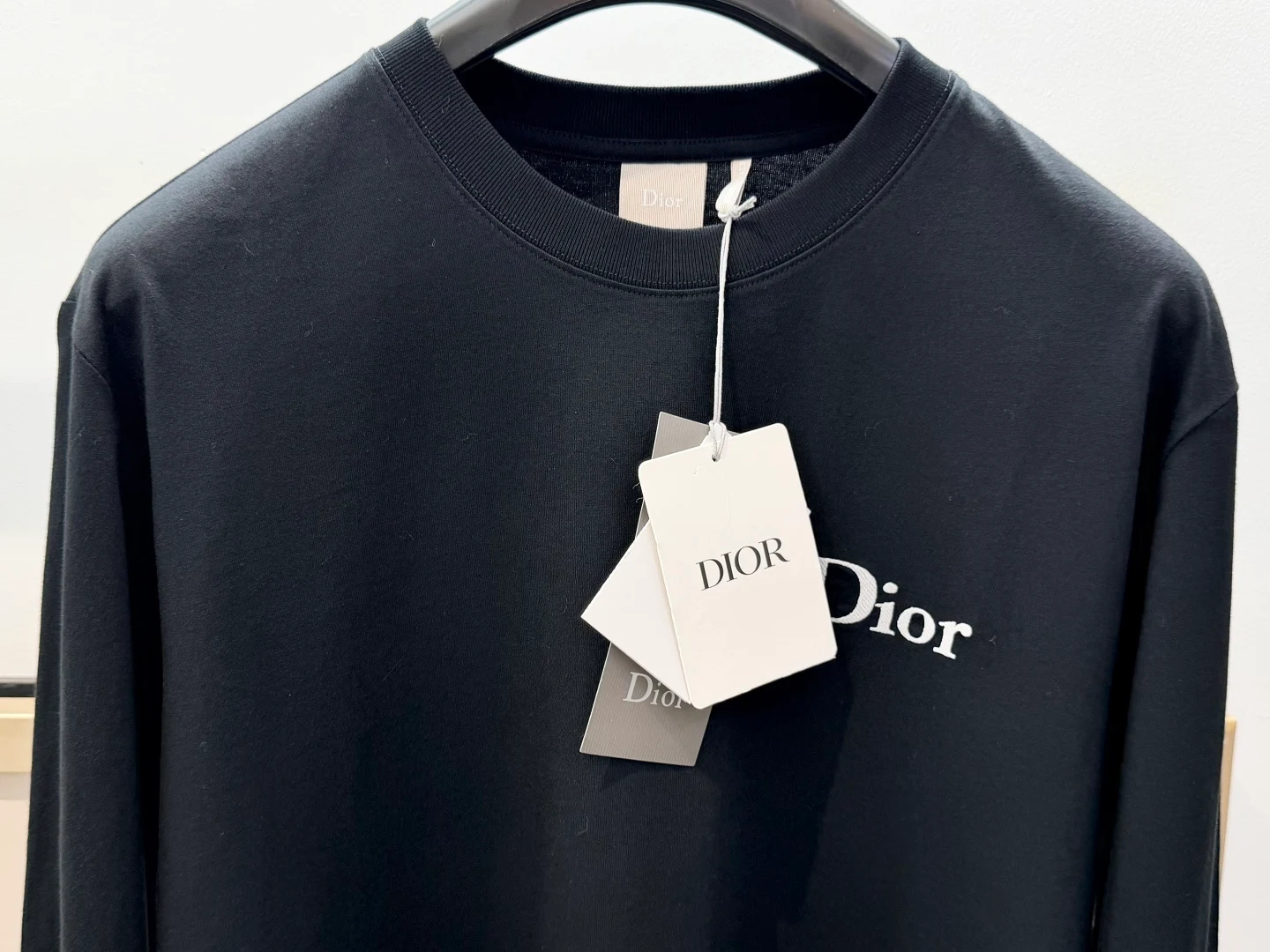 Dior 25FW Stickerei Schwarz Sweatshirts DI092569