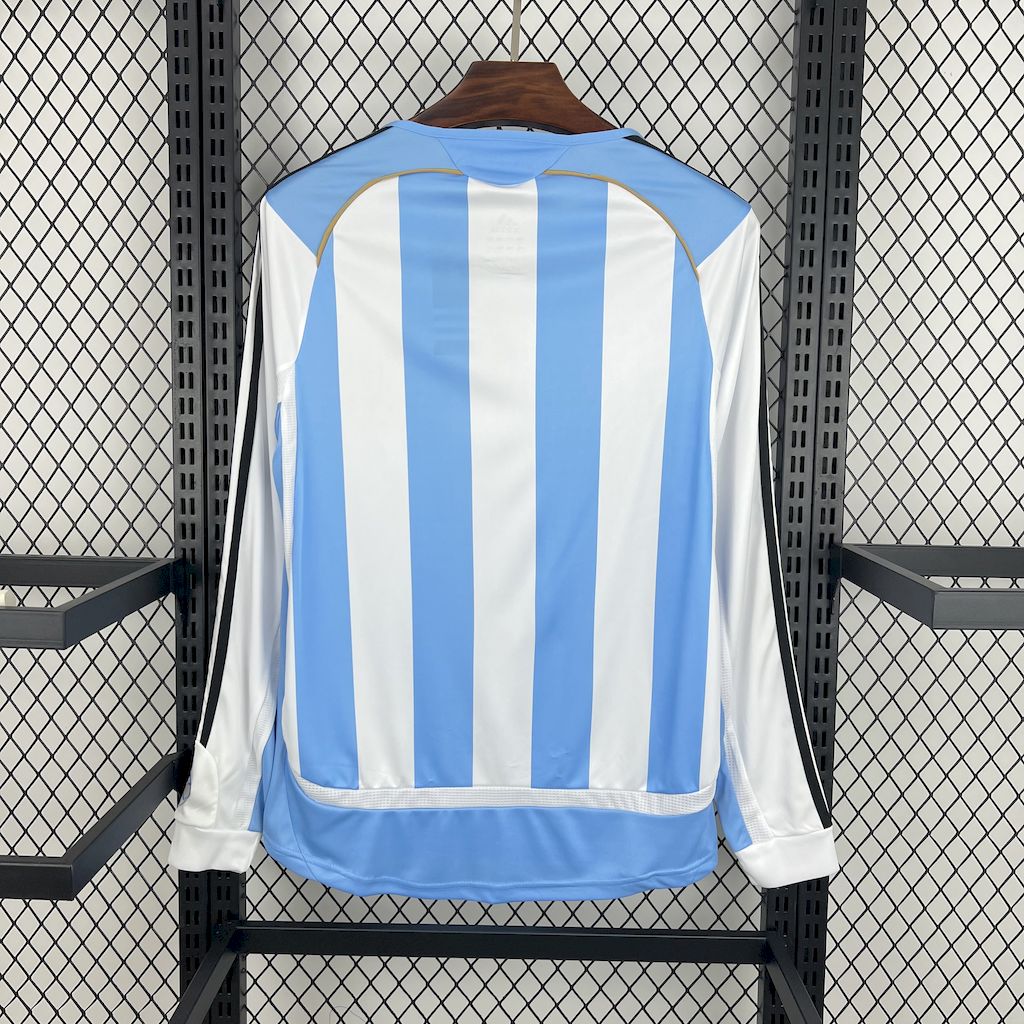 2006/2007 Argentina World Cup Home Long Sleeve Retro Jersey