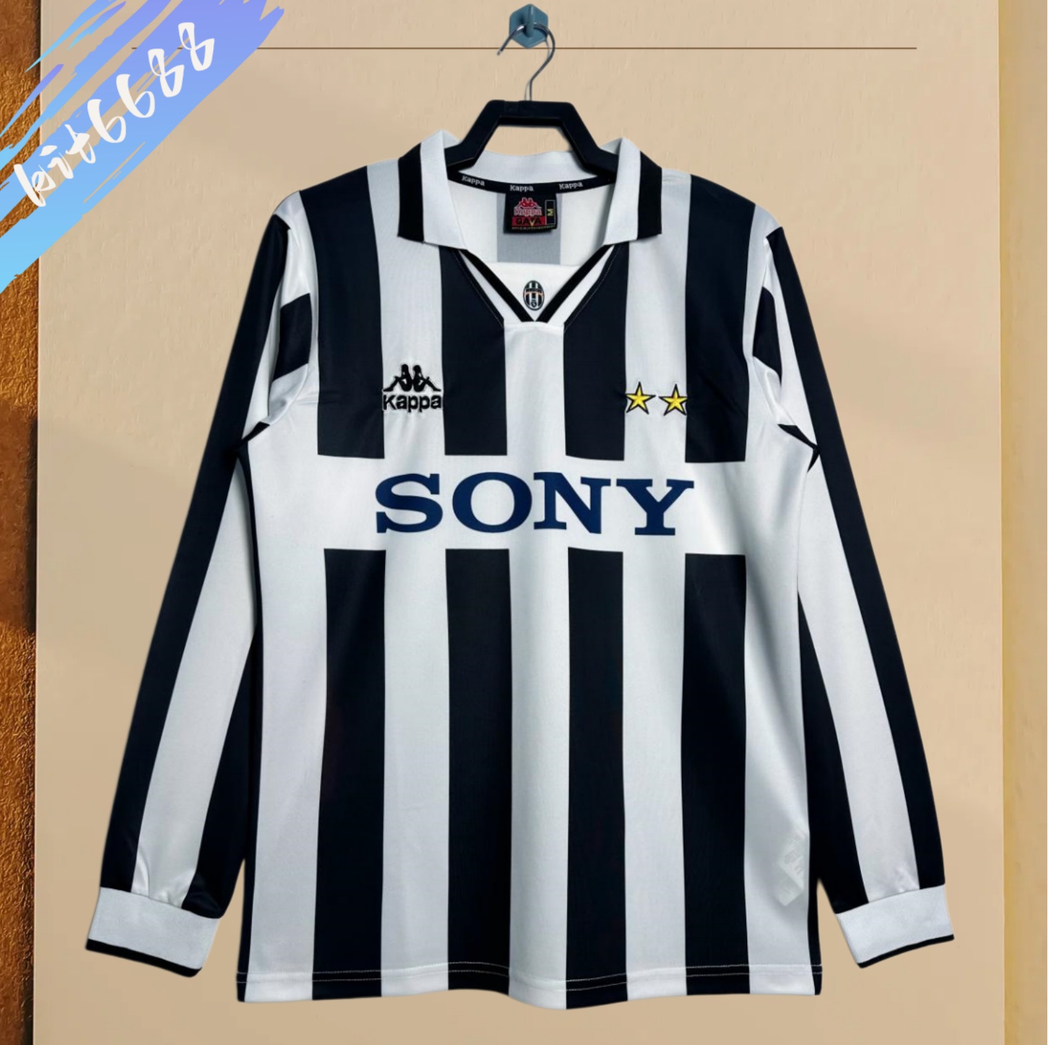 1995/1997 Juventus home  long sleeves Retro Football Shirt