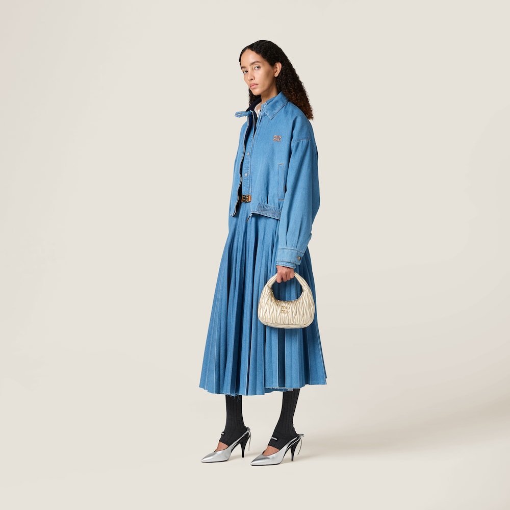 Wander matelassé nappa leather hobo bag Pyrite