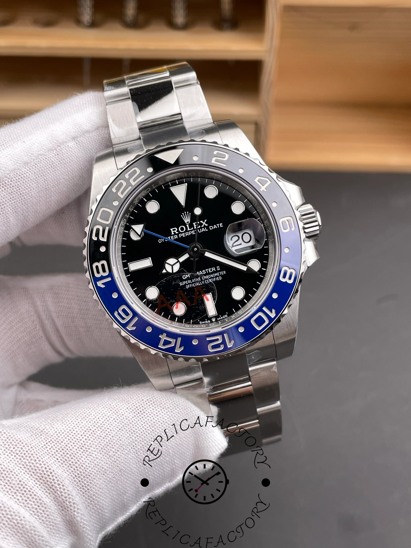 Rolex GMT-Master II 126710BLNR 0003 Black Dial Stainless Steel 40MM Mens Replica Watch