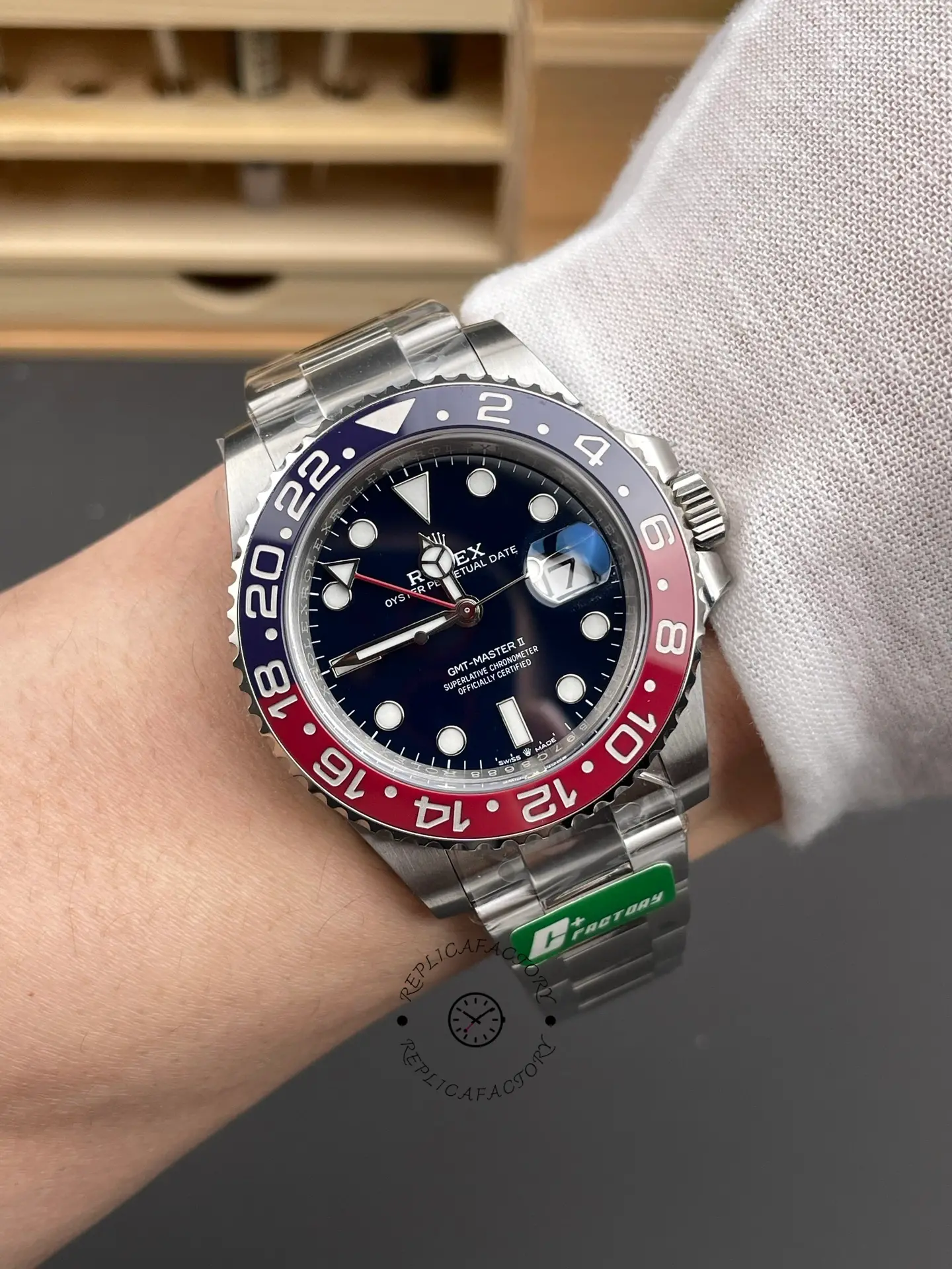 Rolex GMT-Master II 126719BLRO White Gold Blue Dial 40mm Mens Replica Watch