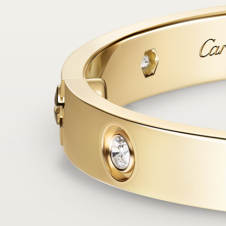 LOVE bracelet, classic model,10 diamonds Yellow gold 6.1 mm