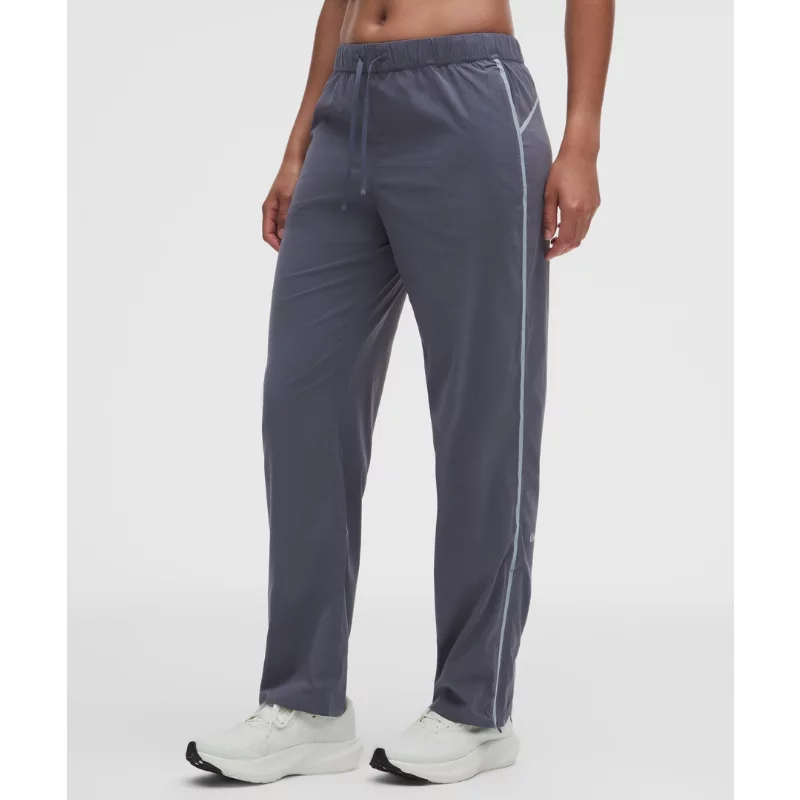 Two-Toned Mid-Rise Track Pant